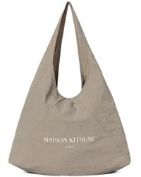 Maison Kitsuné - Triangle Logo-Print Tote Bag - Lyst