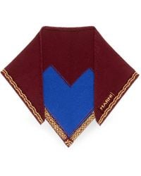 Marni - Logo-Intarsia Knitted Bandana Scarf - Lyst