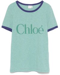 Chloé - T-Shirt mit Logo-Print - Lyst