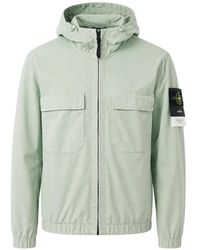 Stone Island - Chaqueta Con Capucha Y Bolsillo De Solapa - Lyst