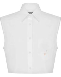 Moschino - Goose Poplin Crop Shirt - Lyst