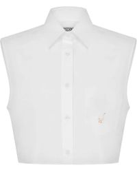 Moschino - Goose Poplin Crop Shirt - Lyst