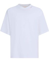 Marni - T-shirt en coton à logo brodé - Lyst