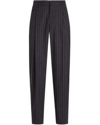 Dolce & Gabbana - Striped-Pattern Pleated Trousers - Lyst