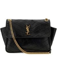 Saint Laurent - Niki Schoudertas Met Kettingband - Lyst