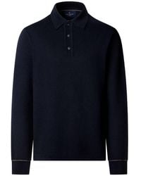Hackett - Textured Button Polo Shirt - Lyst