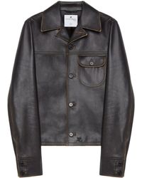 Courreges - Single Pocket Leather Jacket - Lyst