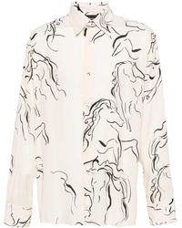 Emporio Armani - Abstract-print Cady Shirt - Lyst