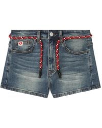A Bathing Ape - Rope-Belt Denim Shorts - Lyst