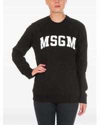 MSGM - Logo-Print Sweater - Lyst