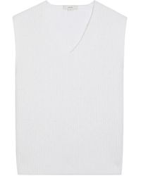 Vince - Ribbed-Knit V-Neck Vest Top - Lyst