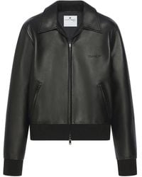Courreges - Zip-Up Leather Jacket - Lyst