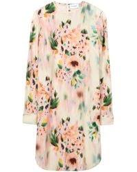 St. John - Floral-Print Mini Dress - Lyst
