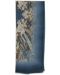 Etro - Paisley-Print Frayed-Edge Scarf - Lyst