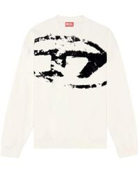 DIESEL - S-Boxt Sweatshirt Mit Beflocktem Logo - Lyst