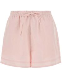 LeKasha - Drawstring-Waist Linen Shorts - Lyst