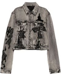 JNBY - Distressed Denim Jacket - Lyst