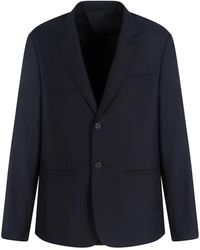 ARMANI EXCHANGE - Notched-Lapels Single-Breasted Blazer - Lyst