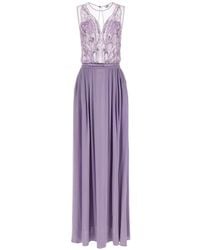 Elisabetta Franchi - Embroidered Tulle Dress - Lyst