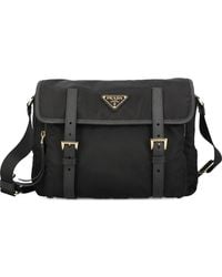 Prada - Buckle Strap Shoulder Bag - Lyst