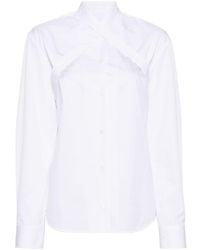 Off-White c/o Virgil Abloh - Popeline-Hemd mit überkreuztem Kragen - Lyst