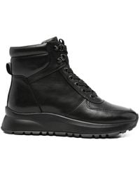 ADRIANNA FERETTI - Lace-Up Leather Boots - Lyst