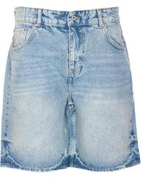 Represent - Denim Shorts Met Knoopsluiting - Lyst