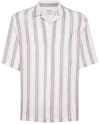 Brunello Cucinelli - Striped Short-sleeve Shirt - Lyst
