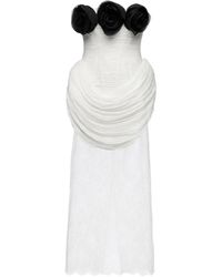 Ana Radu - Rose-Embellished Pleated Dress - Lyst