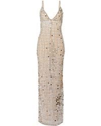 retroféte - Perri Crystal And Pailettes Embellished Long Dress - Lyst