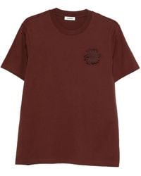 Sandro - Cotton Crochet Flower T-Shirt - Lyst