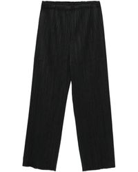 Pleats Please Issey Miyake - Pleated Straight Trousers - Lyst