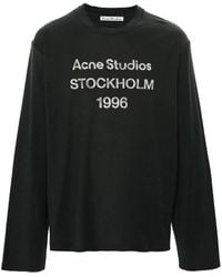 Acne Studios - Distressed-T-Shirt mit Logo-Print - Lyst