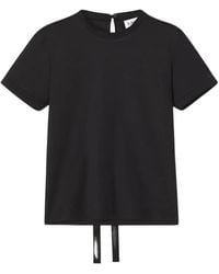 Lanvin - Tie-Back Cotton T-Shirt - Lyst