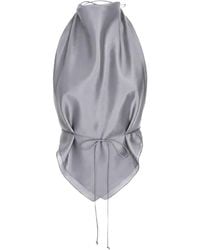 MANURI - Thea 2.6 Silk Halterneck Top - Lyst