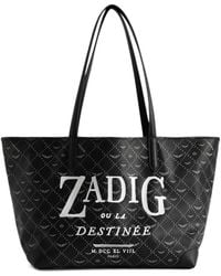 Zadig & Voltaire - Z Shopper Xl Monogram Book-Tag Bag - Lyst