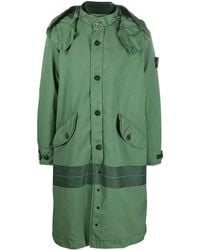 Stone Island - Regenmantel Mit Logo-Print - Lyst