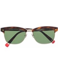 Orlebar Brown - Tortoiseshell Rectangle Frame Sunglasses - Lyst