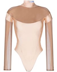 Mugler - Illusion Long-sleeve Bodysuit - Lyst