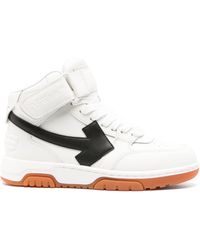 Off-White c/o Virgil Abloh - Logo-patch Leather Sneakers - Lyst