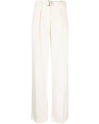 Jil Sander - Belted Wide-Leg Trousers - Lyst