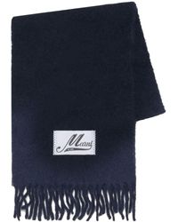Marni - Écharpe en laine d'alpaga à logo appliqué - Lyst