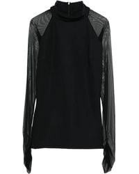 La Petite Robe Di Chiara Boni - Illusion Bluse aus Mesh - Lyst