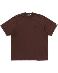 A Bathing Ape - T-Shirt Con Applicazione Ape Head - Lyst