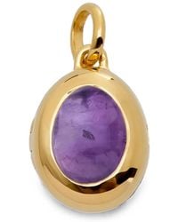 Monica Vinader - February Birthstone Locket Necklace - Lyst