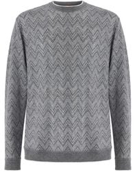 Missoni - Long-Sleeve Cashmere Zig Zag Sweater - Lyst