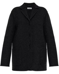 Jil Sander - Herringbone-Pattern Virgin-Wool Coat - Lyst