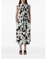 MEIMEIJ - Floral-Print Belted Midi Dress - Lyst