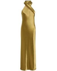 Galvan London - Pandora Halterneck Maxi Dress - Lyst