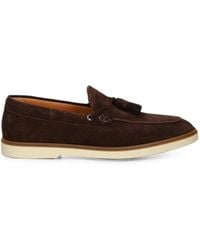 BOSS - Tassel-Detail Suede Loafers - Lyst